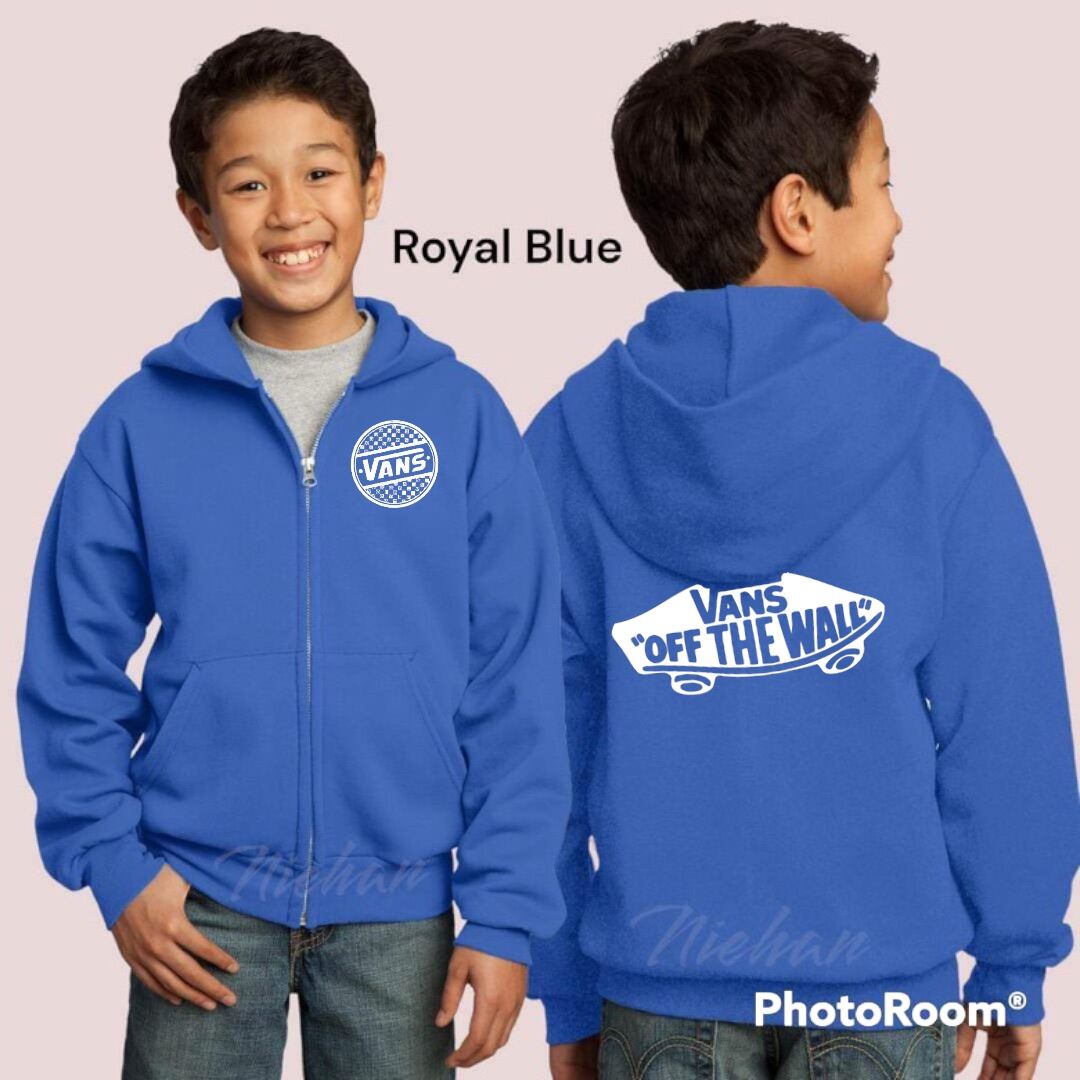 Royal blue clearance vans hoodie