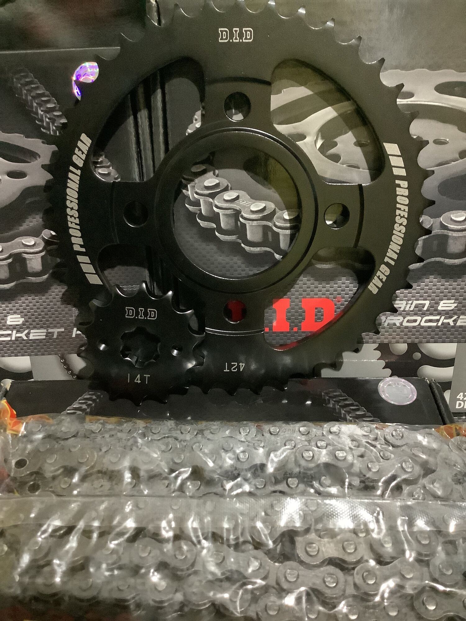 TMX 155 SPROCKET SET 14/42, 14/45 DID ORIGINAL