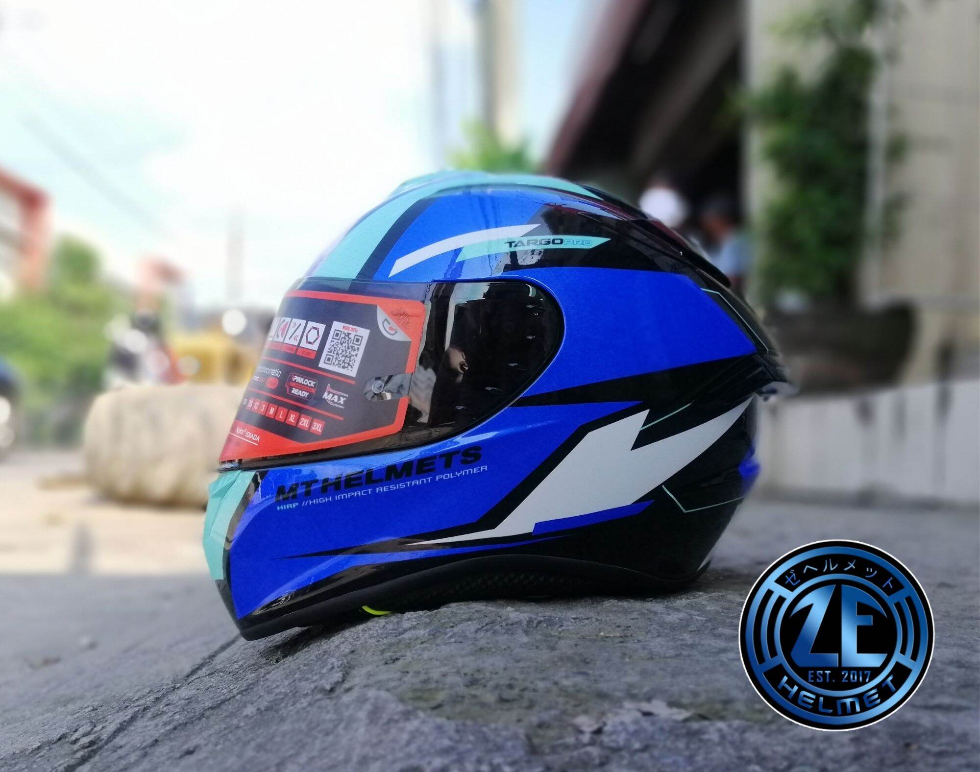 MT HELMETS TARGO PRO BLUE/BLACK | Lazada PH