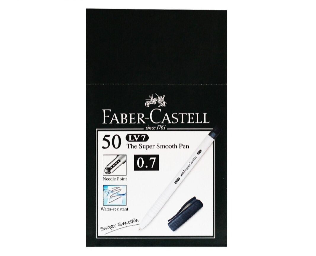 Faber Castell LV 7 Black ballpen Faber Castell White barrel 0.7 Exam ballpen