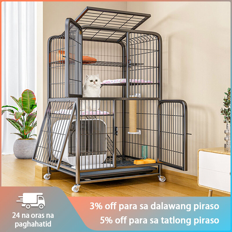 Stainless Dog Cage Collapsible Dog Fence Indoor Steel Matting Cage For