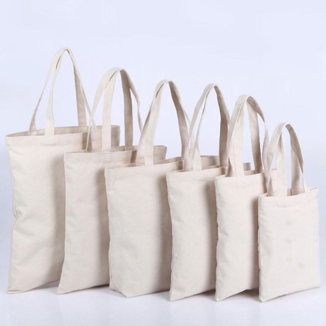 High Quality Katcha Plain White and Black Canvas Tote Bag | Lazada PH