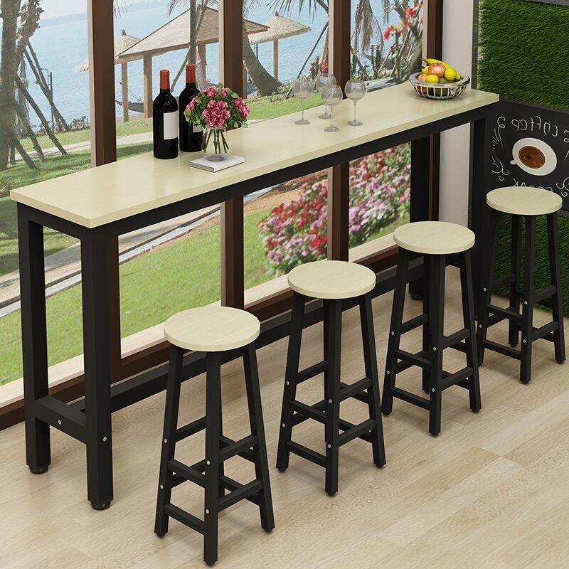 Wall Bar Counter High Table Simple Modern Living Room and Kitchen Table