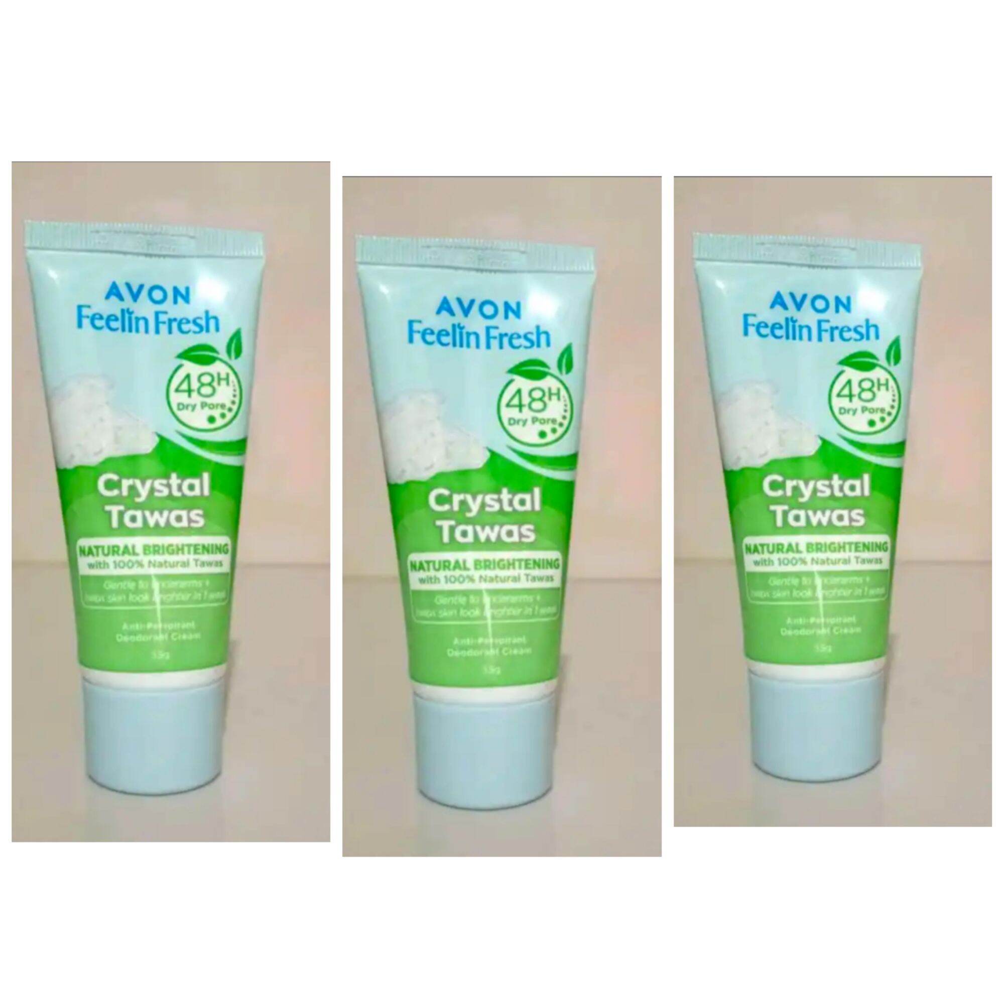 AVON BUY 3 CRYSTAL TAWAS DEODORANT CREAM 55g. WITH FREEBIES Lazada PH