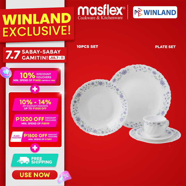 Winland 10-Piece Lavender Opal Dinnerware Set