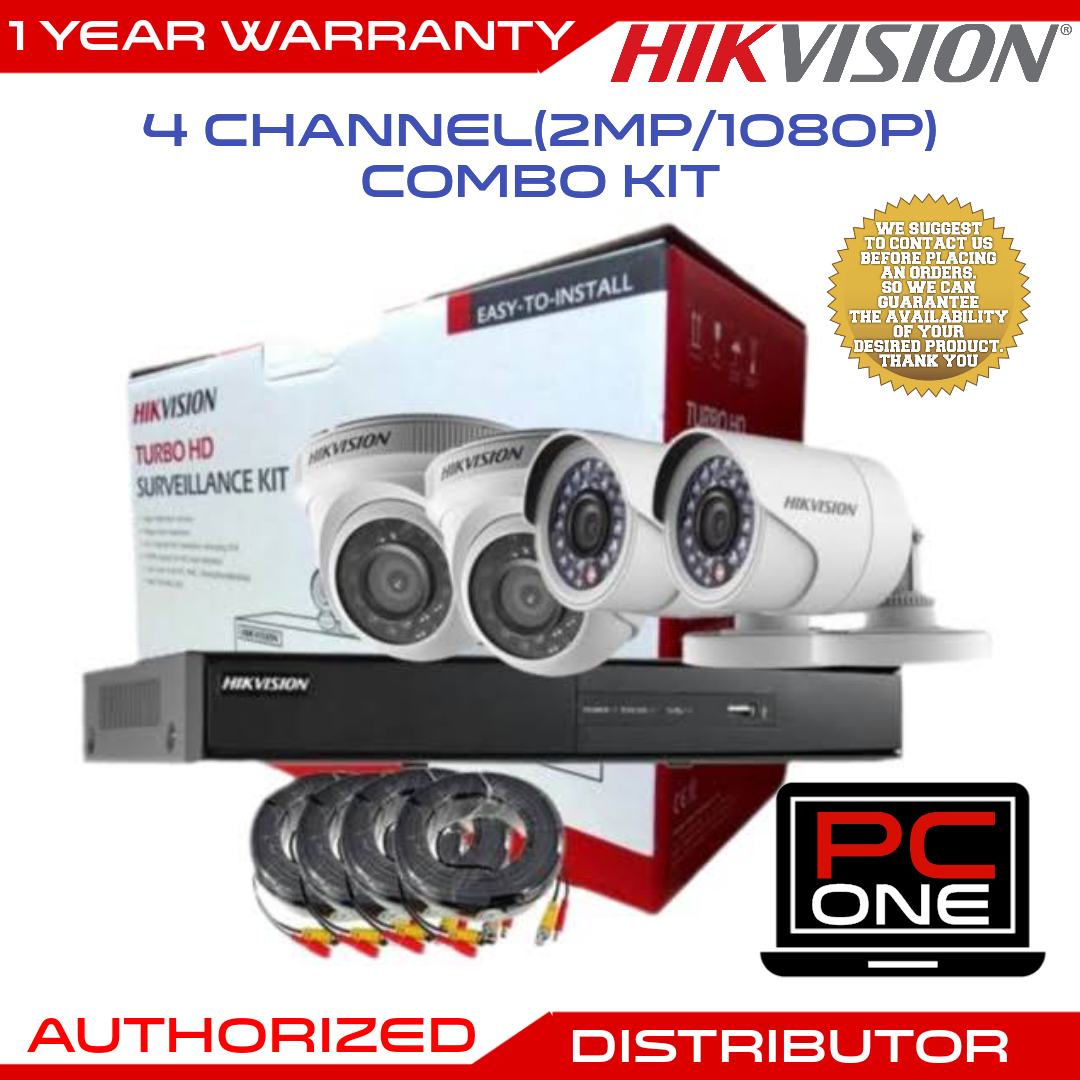 HIKVISION 2MP 4 Channel HDTVI Combo Kit TVI-4CH2D2B-2MP Eco-IPF | Lazada PH