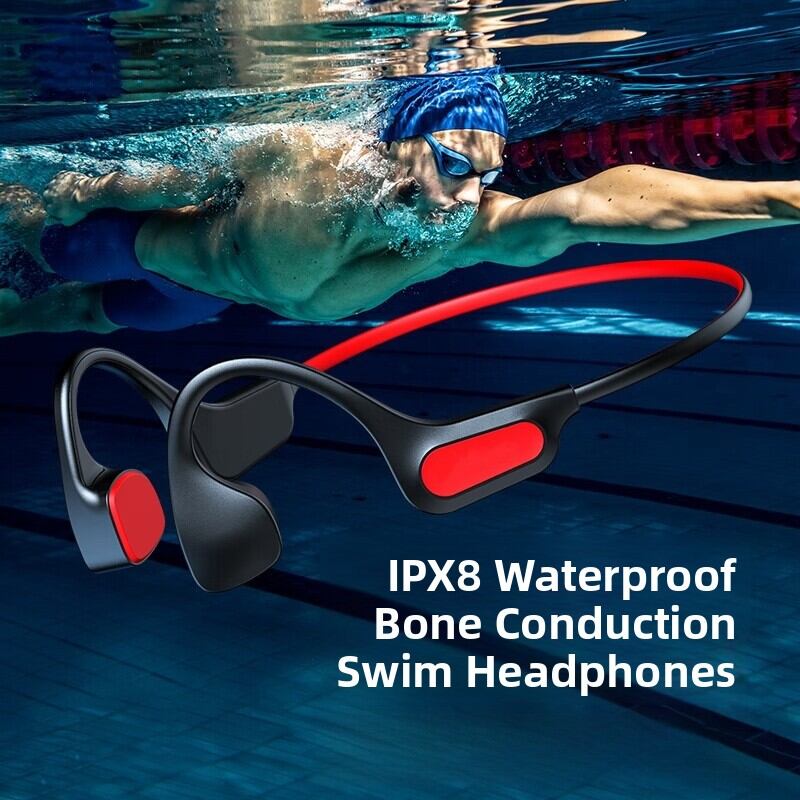 Bizoe | Swimming Bluetooth Earphones Bone Conduction Waterproof Wireless Sports Non-In-Ear Bone Sensing Professional Underwater Training Diving Use