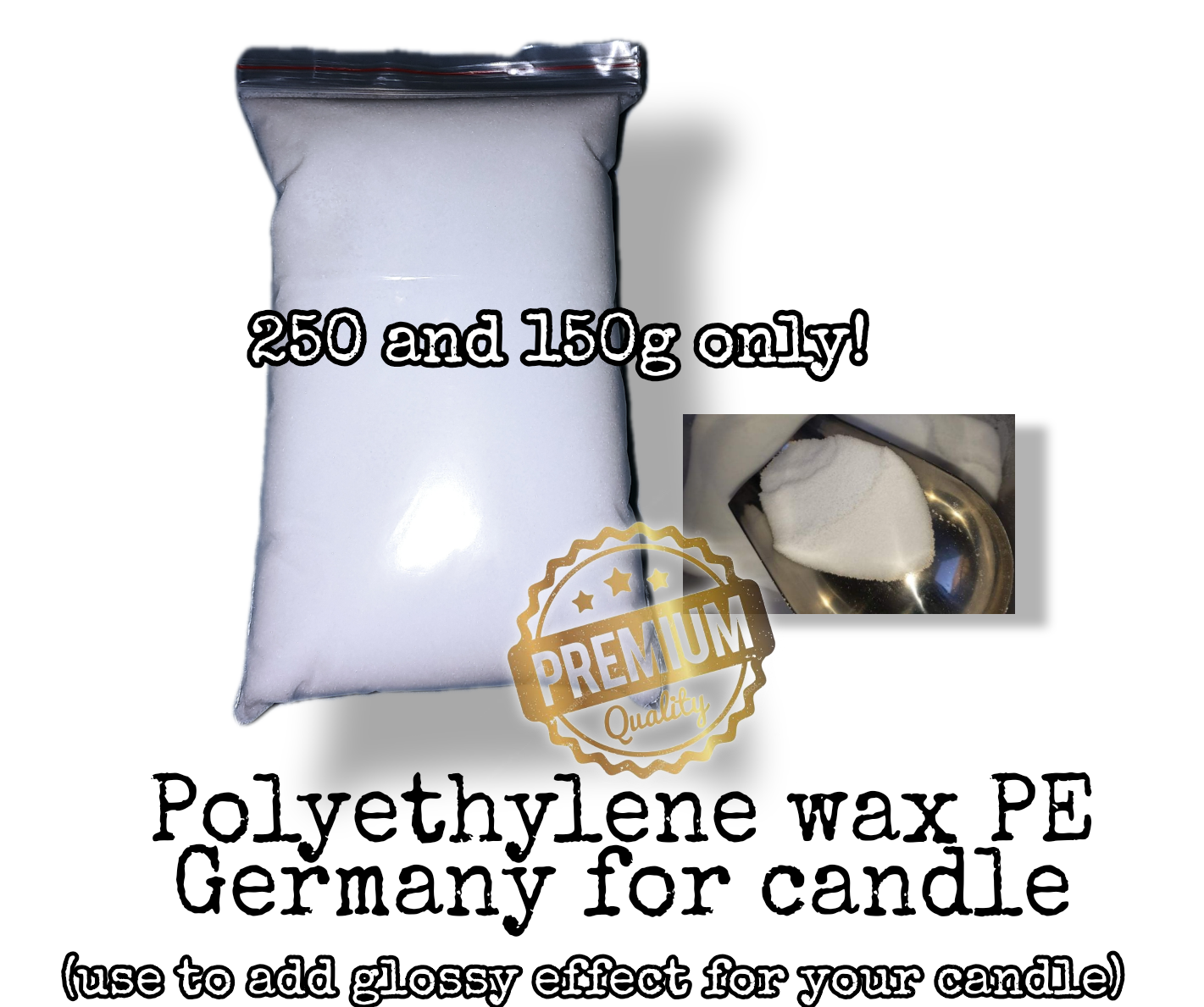 Polyethylene wax PE Germany for candle (use to add glossy effect for