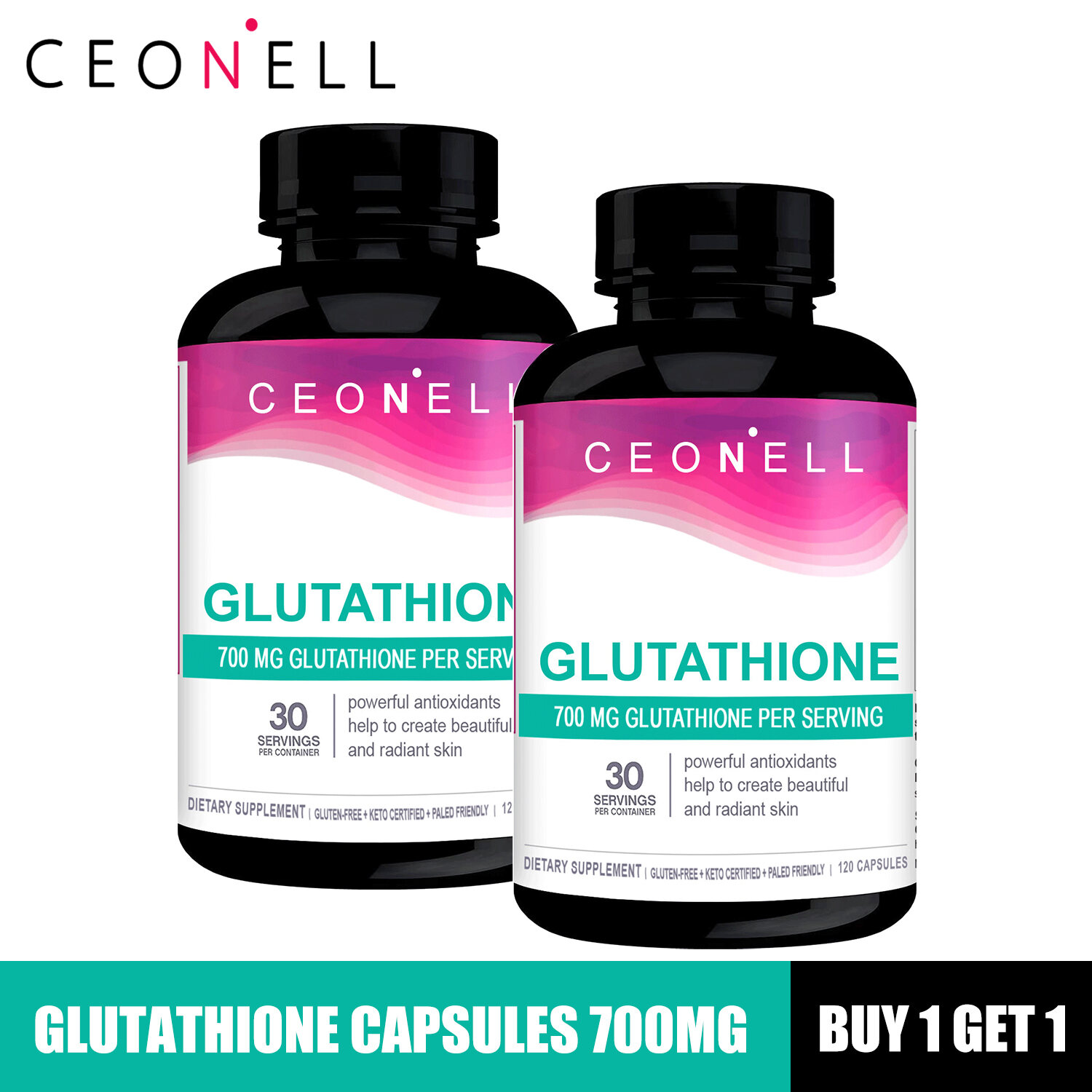 CEONELL Glutathione Whitening Capsules for Radiant Skin and Immunity