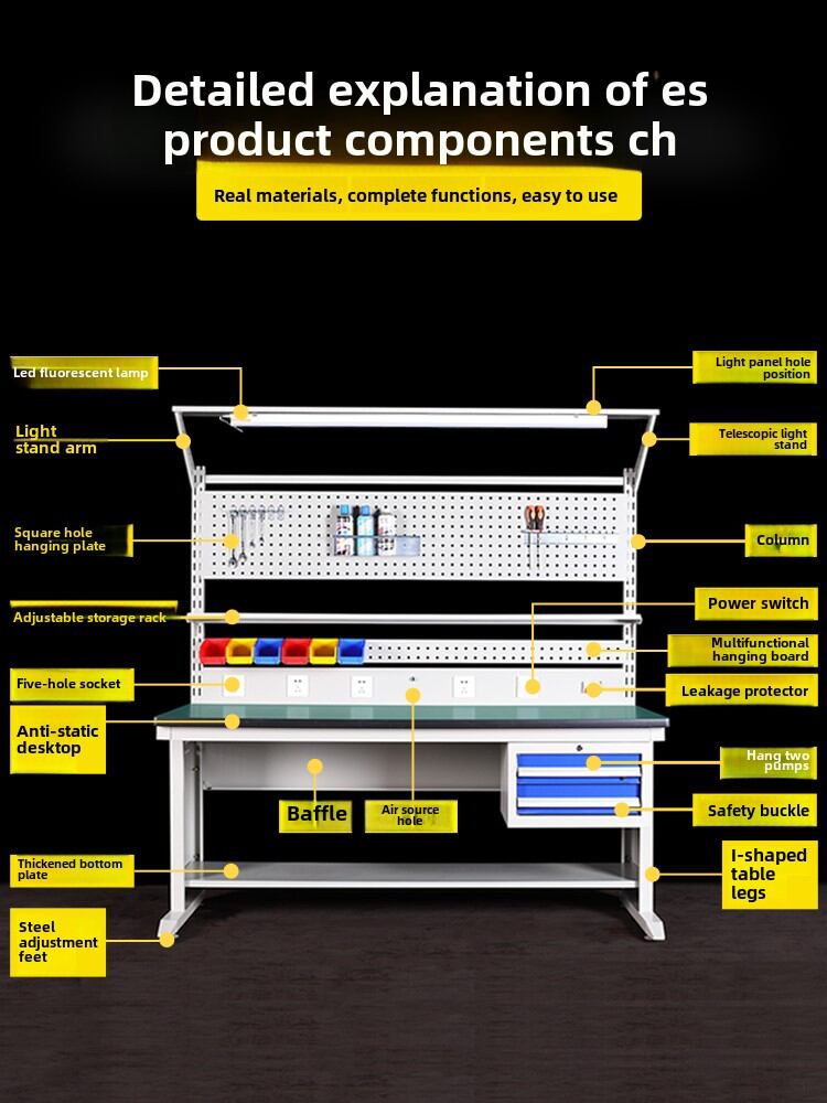 Anti-Static Workbench Stainless Steel Inspection Table Multi-Functional ...