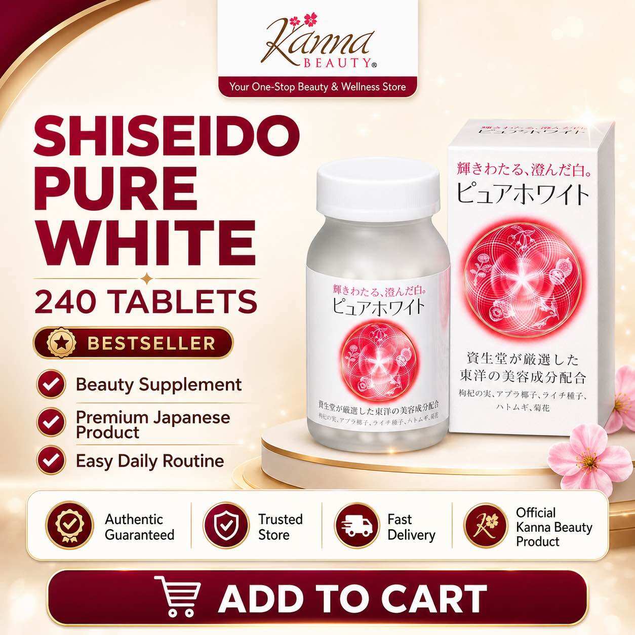 Shiseido Purewhite 240 tablets | Shiseido Whitening Supplement Japanese  Skin Whitening Tablets Goji Berry Skin Supplement | Lazada PH