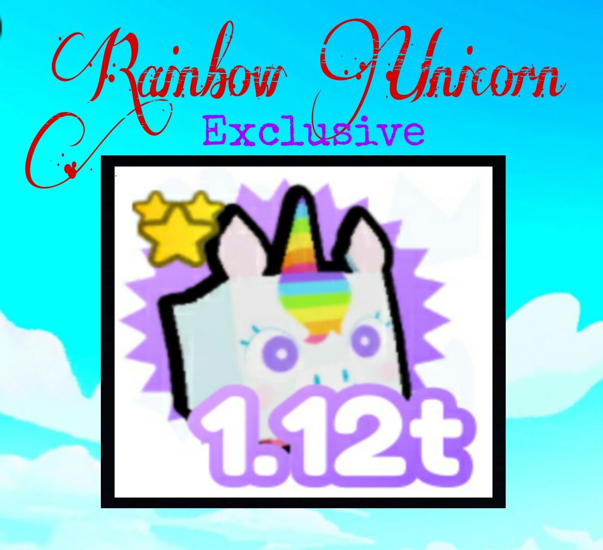 Rainbow Unicorn/Exclusive/Pet Simulator X Lazada PH