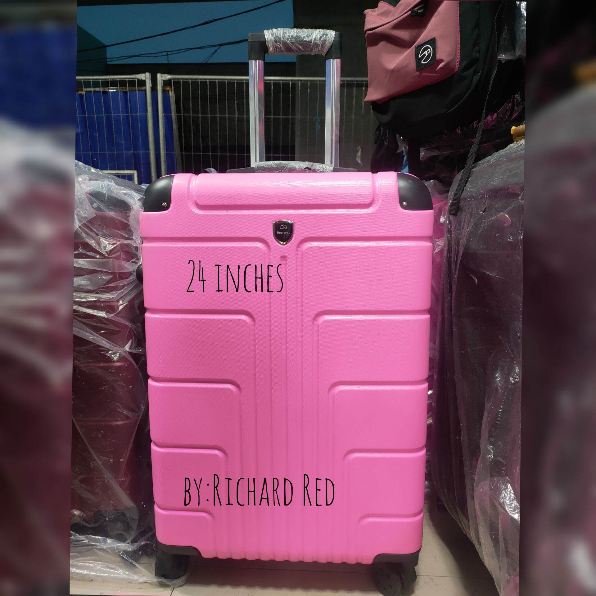 High quality waterproof maleta luggage 360 rotation 4 wheels 24 inches