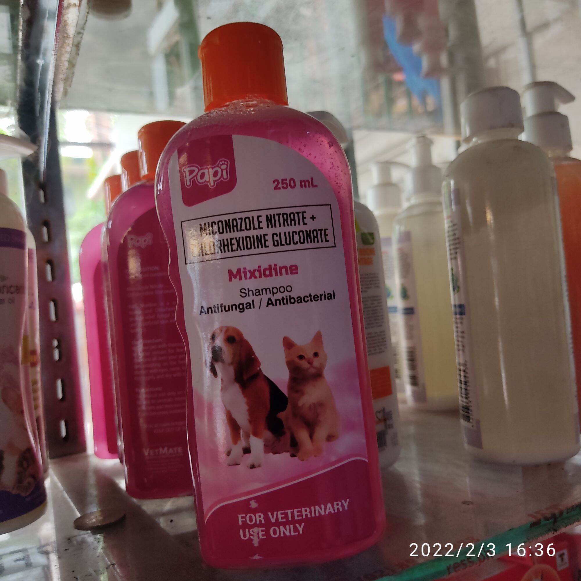 MIXIDINE (250ml)dog cat shampoo, antifungal,anti bacteria, papi
