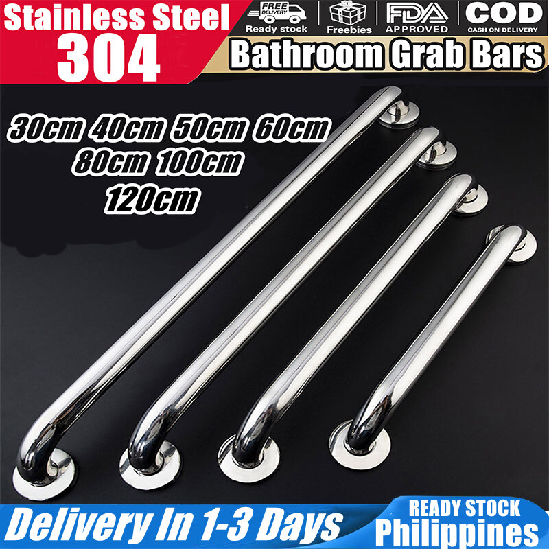 304 Stainless Steel Wall-Mounted Grab Bar for Bathroom Safety