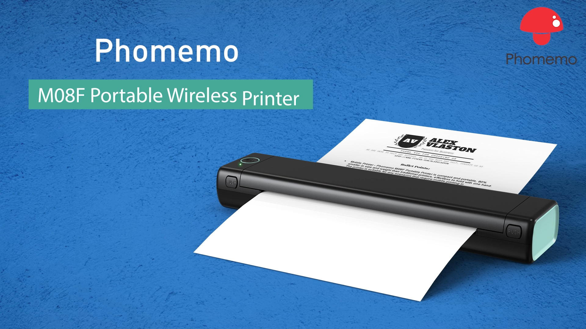 Portable Wireless Printer Small Bluetooth A4 Mobile Printer for