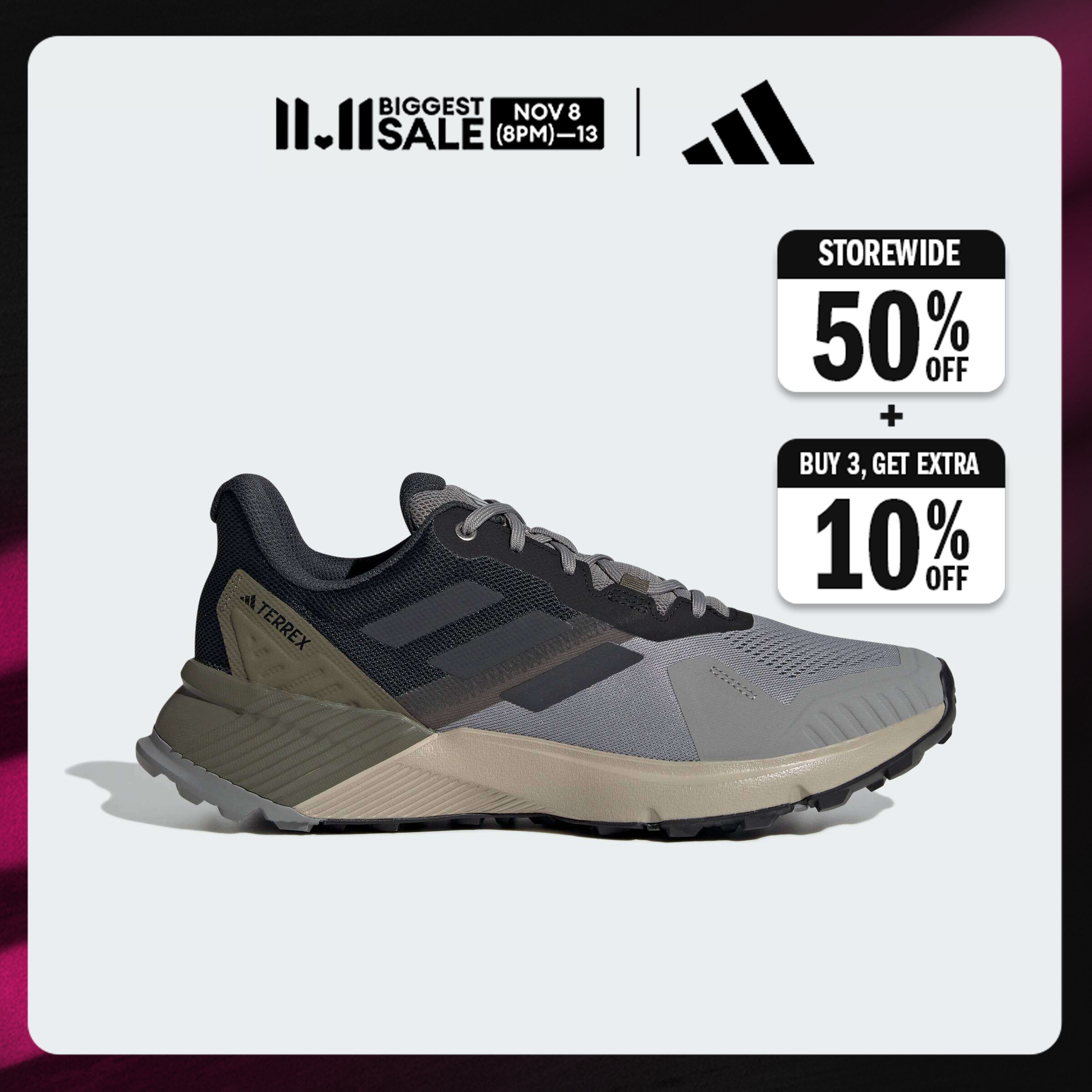 Discount on Adidas  shoes - SKU: adidas Hiking Terrex Soulstride Trail Running Shoes Men Grey IG8916
