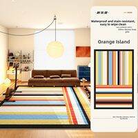 NAIERDENG | Dopamine Colorful Striped Bauhaus Vintage Style Luxury Carpet
