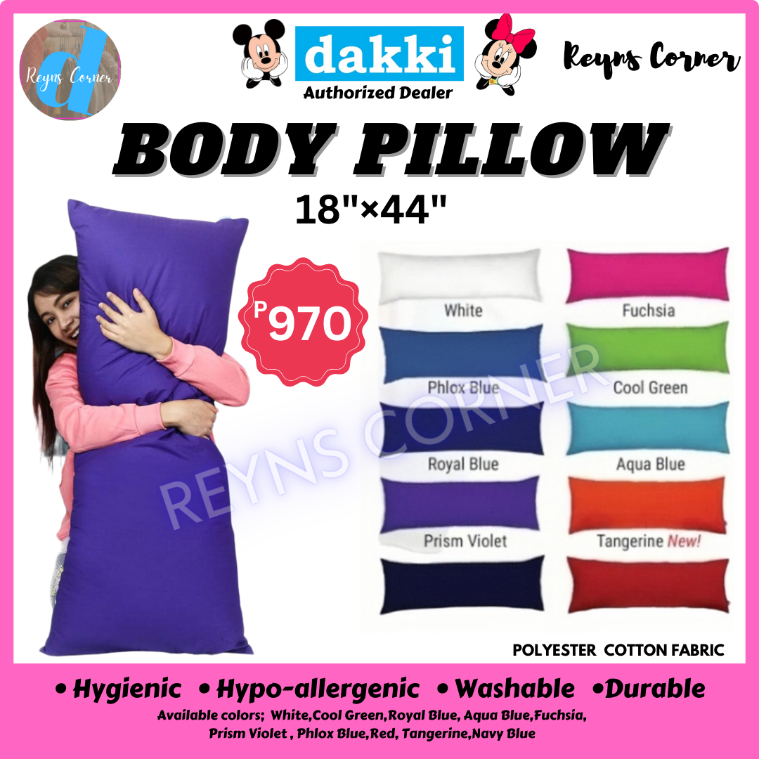 Dakki XL Size Colored Body Pillow - Hygienic and Durable