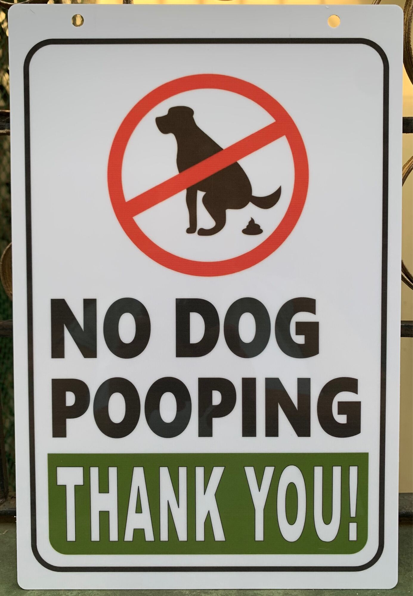 PVC Signage No Dog Pooping 7.8x11 inches Lazada PH
