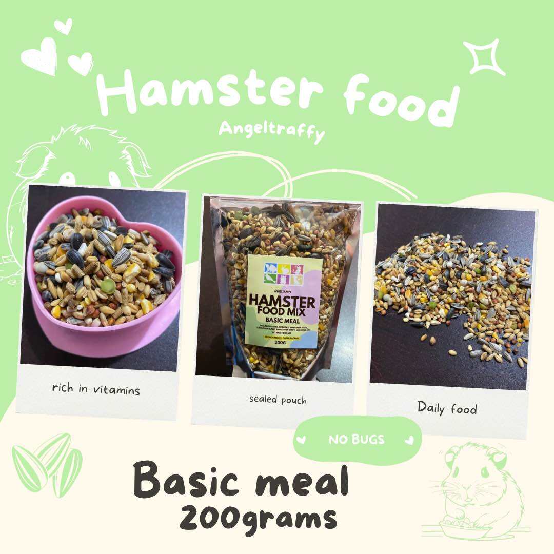 Hamster basic food mix 200grams for hamsters, mice and rats. 