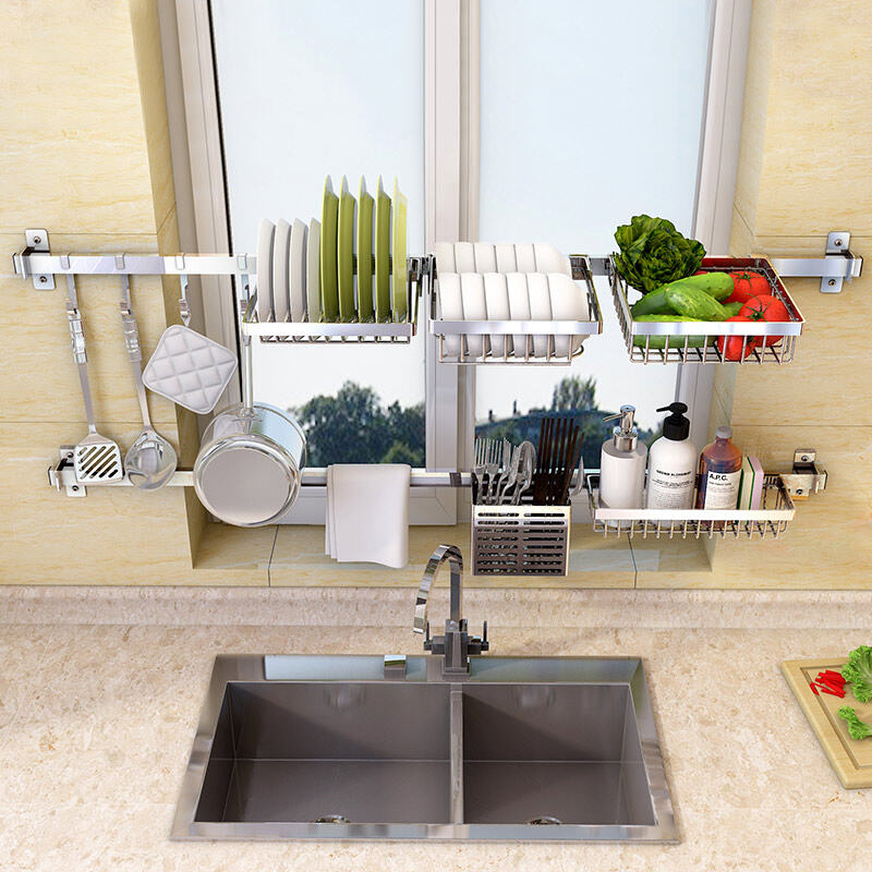 Skywin Kitchen Dish Rack Over Sink - Dish Rack for Counter Over