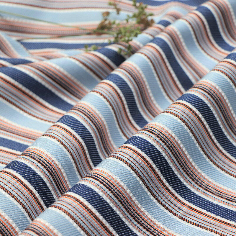 Bohemian Rainbow Woven Color Striped Polyester Cotton Fabric for Dresses Pants Curtains Designer Fabric Home Sponge Pad
