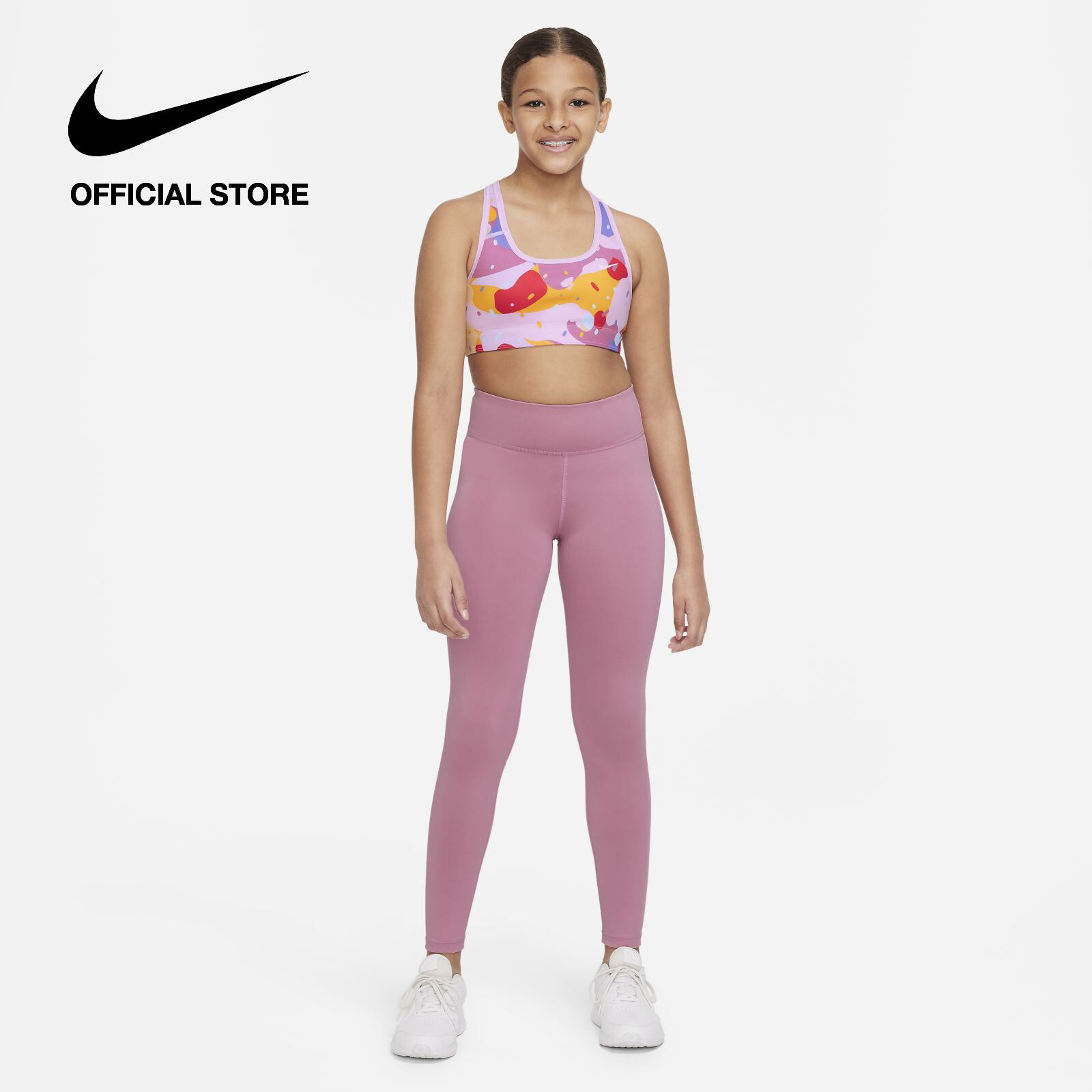 Nike Swoosh Big Kids' (Girls') Sports Bra in Pink - ShopStyle