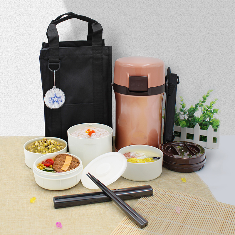 TIGER Tiger stainless steel adult lunch box four-layer large-capacity  insulation barrel student lunch box LWU-F200