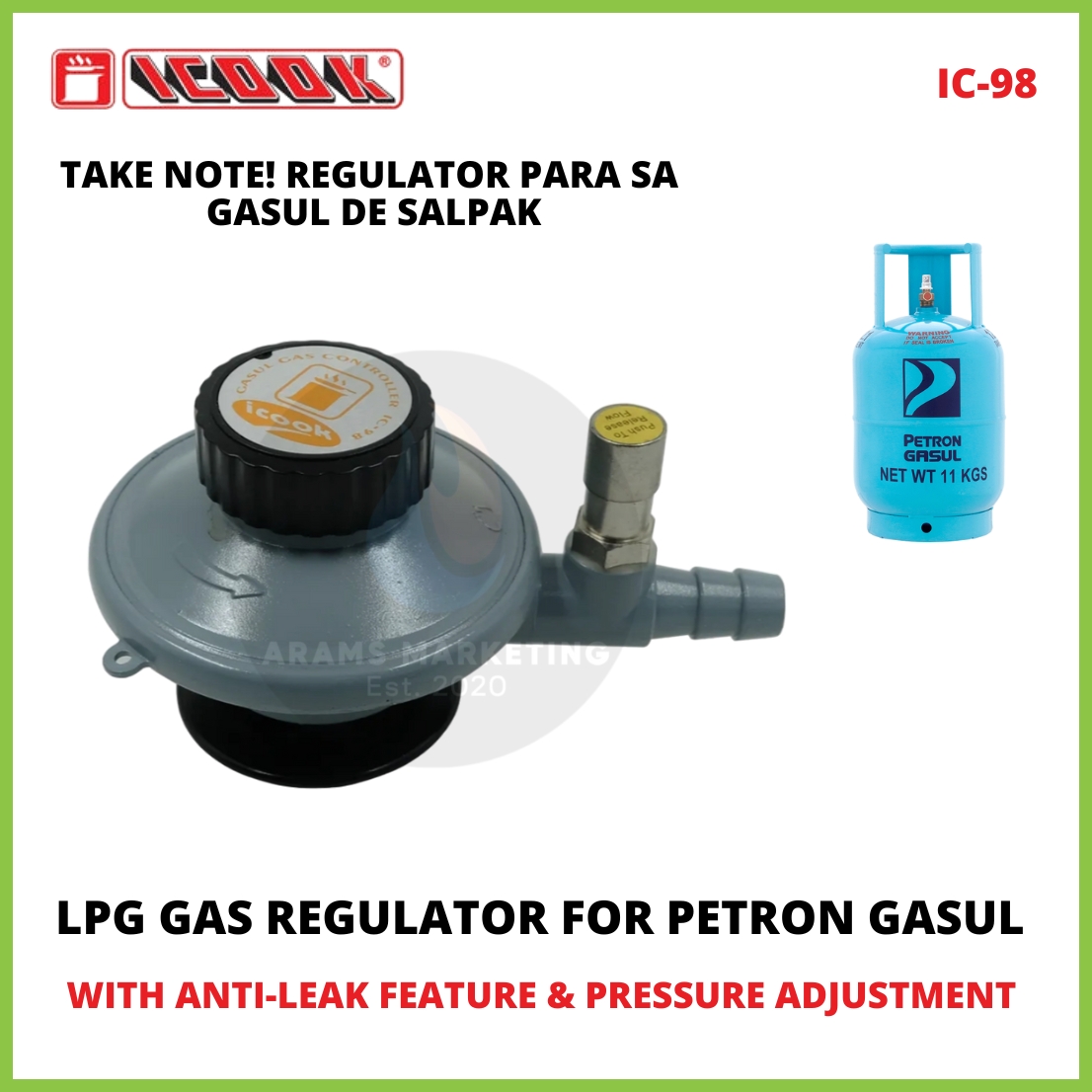 Petron Gasul Regulator with Safety Feature, TPA Original