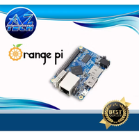 Aztech|Orange Pi One single-board computer with Ethernet port USB ports and GPIO pins.