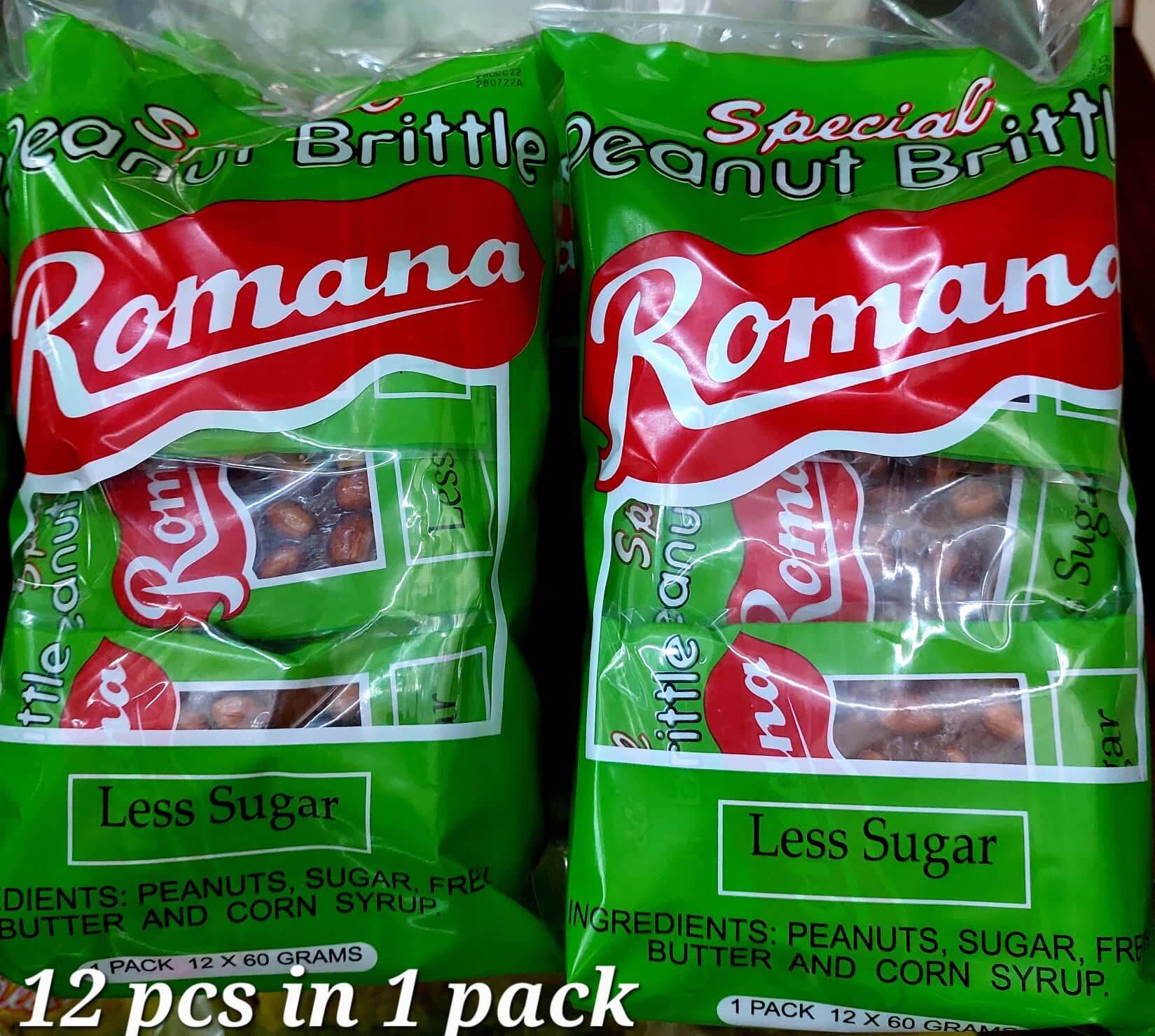 Romana Peanut Brittle less sugar 4 packs /12packs Lazada PH