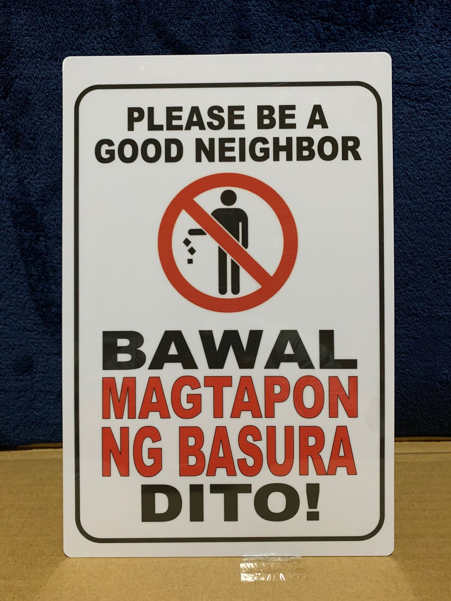 Pvc Wall Signage Bawal Magtapon Ng Basura Dito 78x11 Inches Lazada Ph 0745