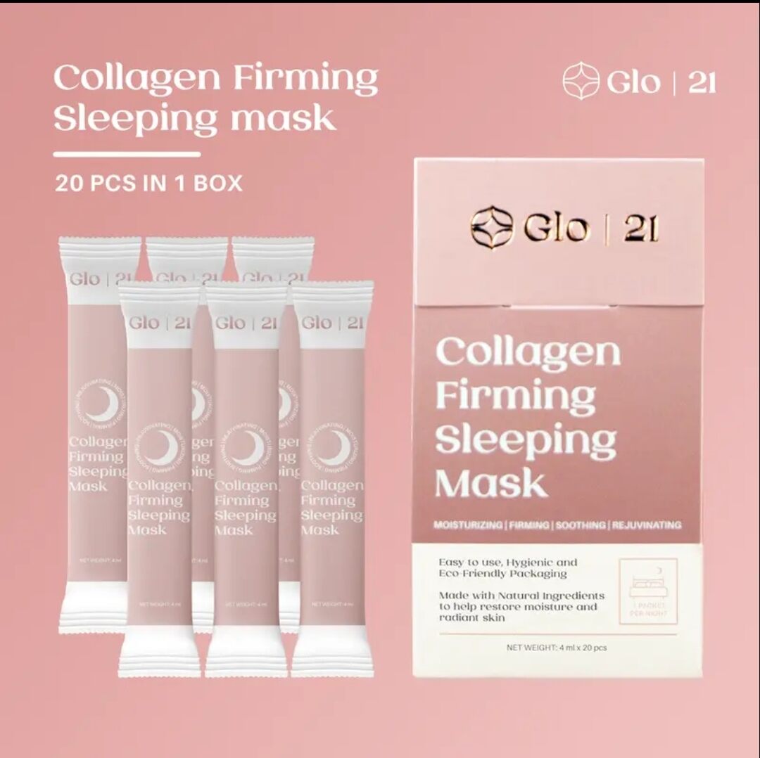 GLO21 TWO BOXES Collagen Firming Sleeping Mask Moisturizing Firming
