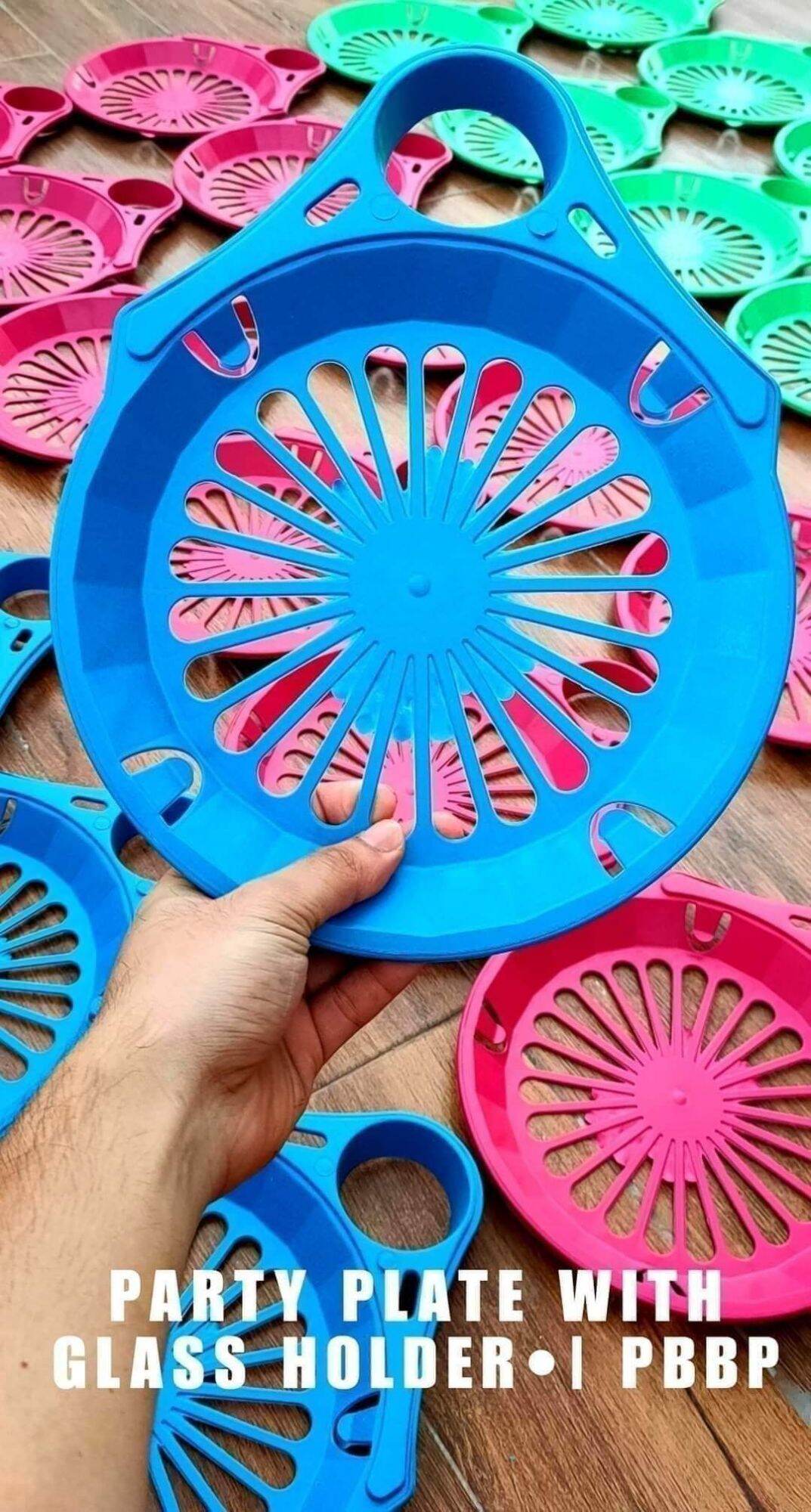 12PCS PARTY PLATE WITH GLASS HOLDER Lazada PH
