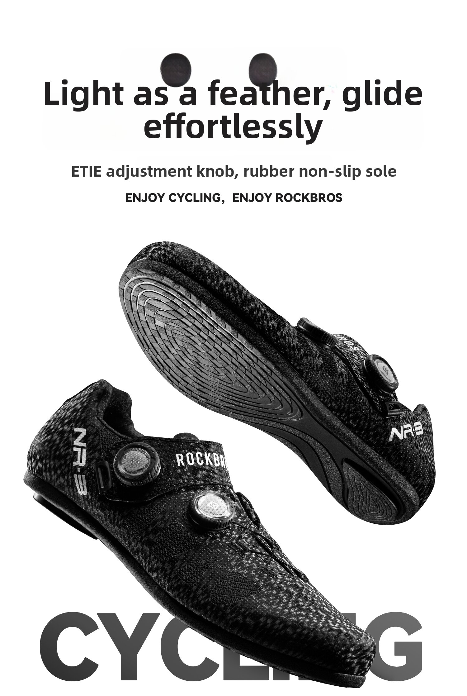 RockBros | Non-locking Knob Design Cycling Shoes_voghion.com
