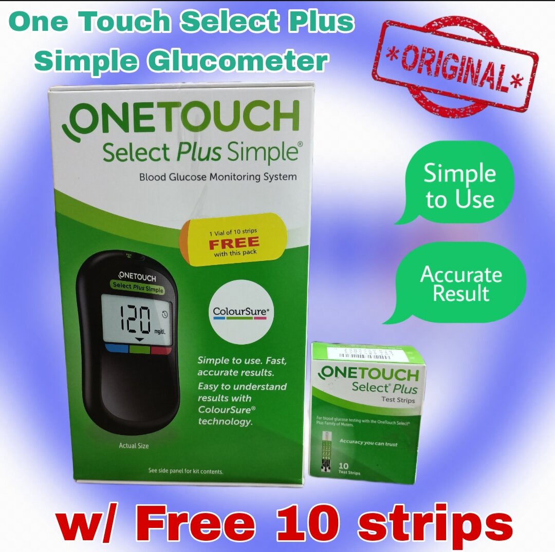 Buy OneTouch Select Plus Simple Glucometer (FREE 10 strips +