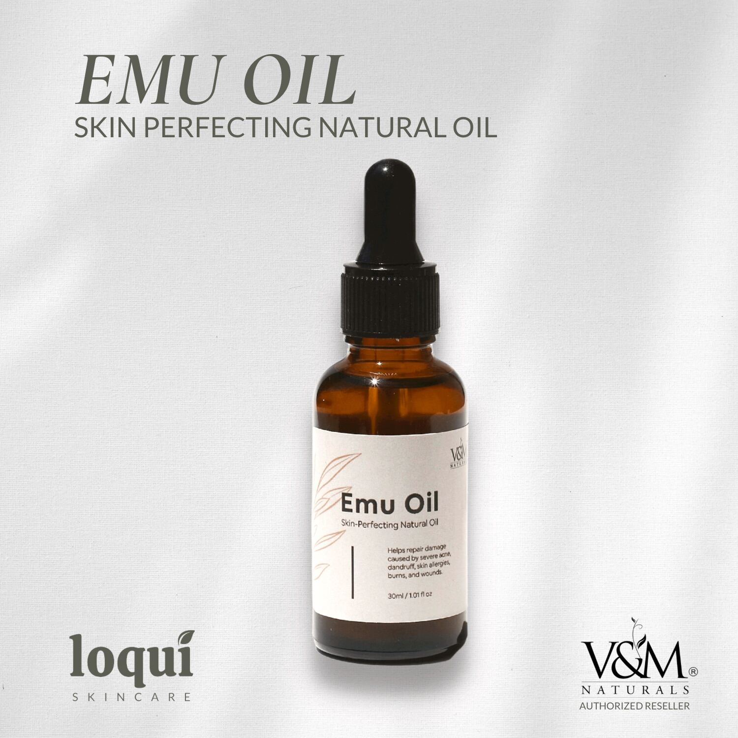 Emu Oil V&M Naturals Scars Wounds Burns Acne Dandruff Eczema Psoriasis