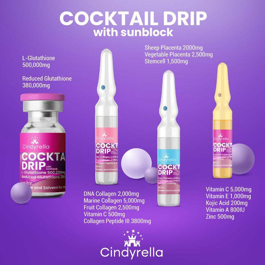 cindyrella glutathione Cocktail Drip with Sunblock Collagen And Vitamin B Supplement Liquids For Skin Health Drip Cannula For Easy Application - Lazada Vitamin B12 and Autism Options:Glutathione Nebulizer Kit Healthy beauty supplement