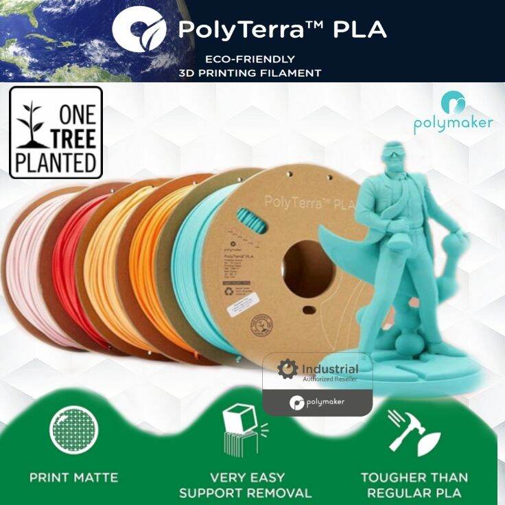 Polymaker PolyTerra PLA (2.85mm) ECOFRIENDLY 3D PRINTING FILAMENT 1KG