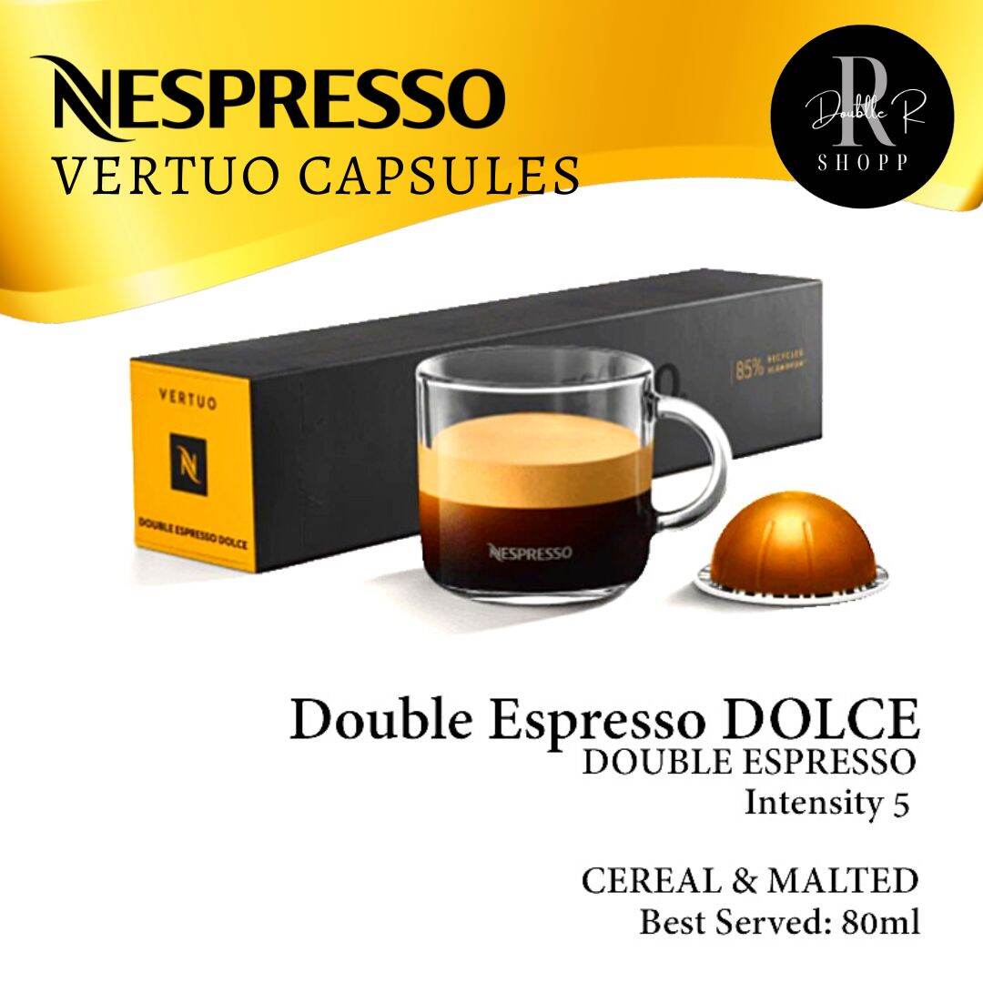 Nespresso Vertuo Double Espresso Dolce Capsules (80ml) 80Ml