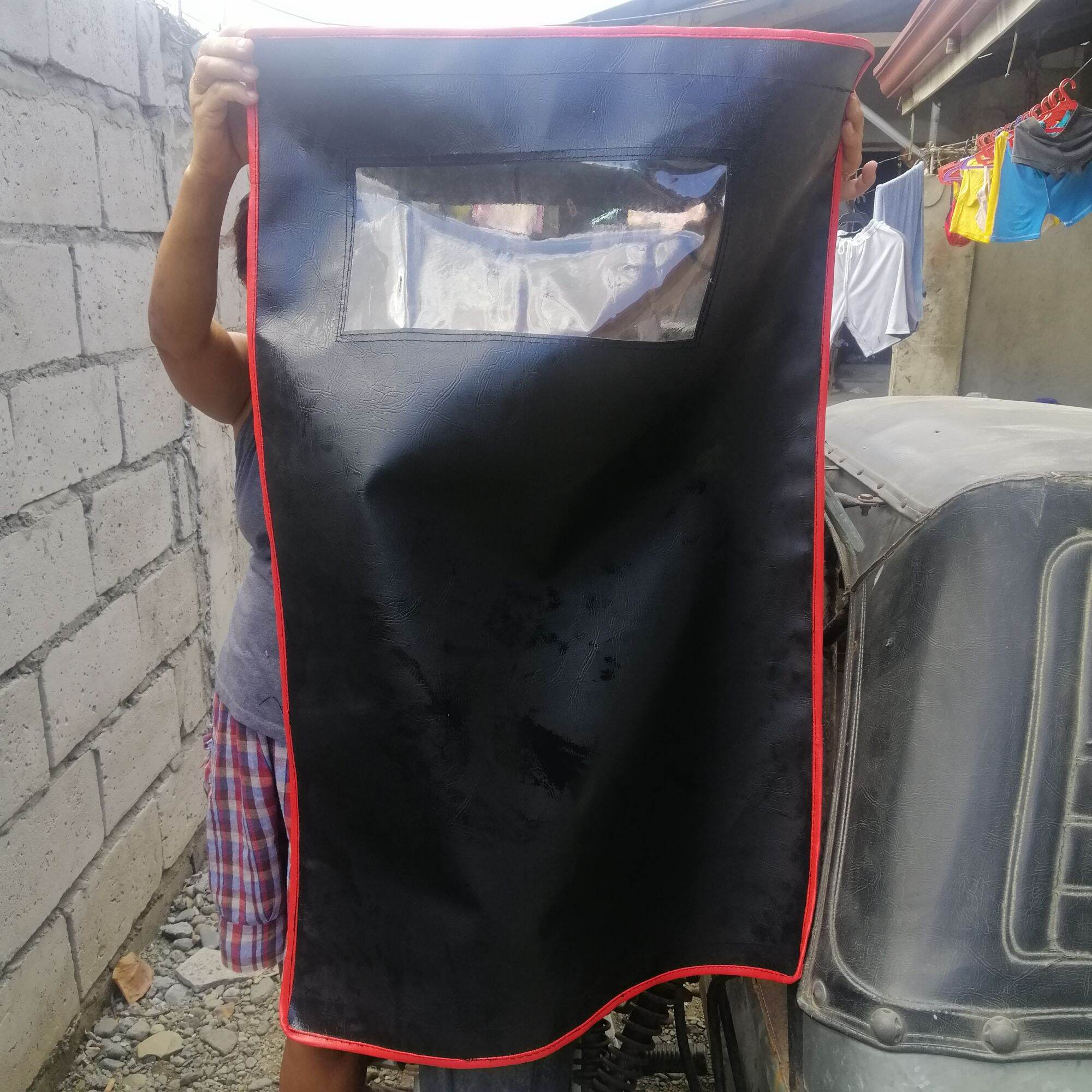 Tricycle Leather Tarapal PangLIKOD / Leather with Plastic Trapal for