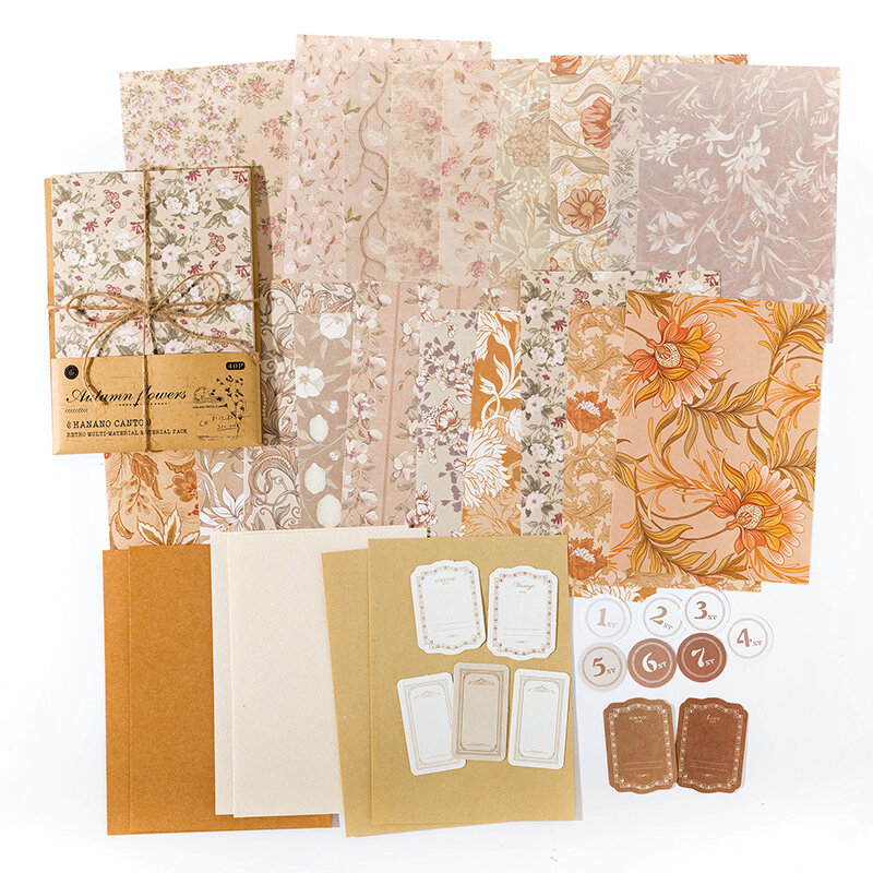 40 pcs/pack Vintage material Decorative Scrapbooking Diary Album Background paper DIY junk journal Lable Stationery supplies