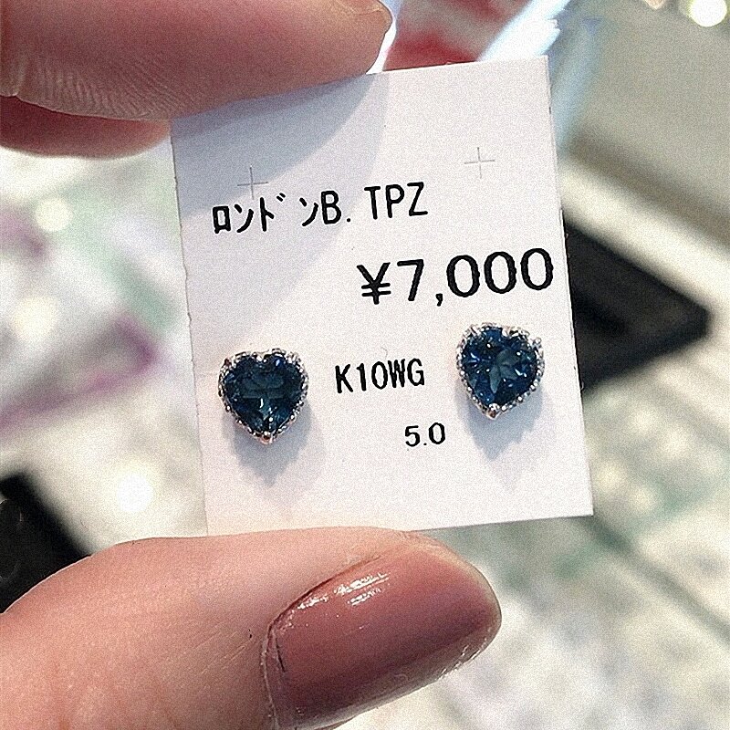 Heart shaped sale sapphire earrings