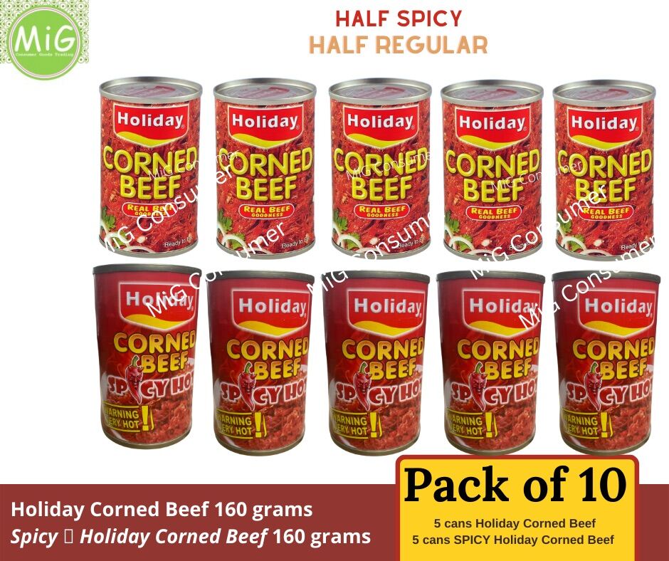 5 Cans Holiday Corned Beef 160grams 5 Cans SPICY Holiday Corned Beef