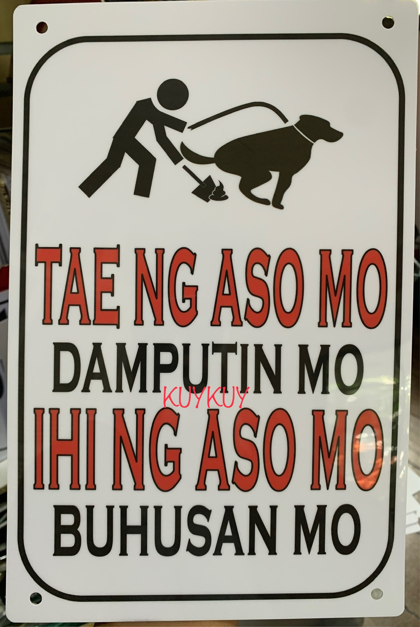 Bawal Magpatae Ng Aso Laminated Signage Sign Boards S - vrogue.co