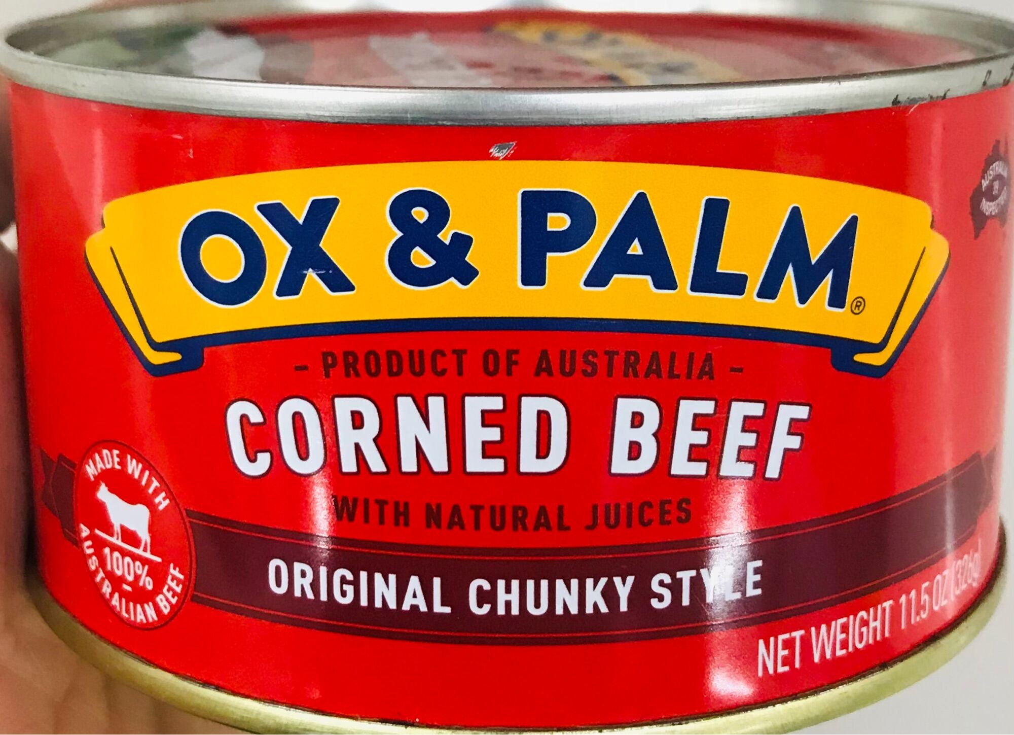 Ox & Palm Original Chunky Style Corned Beef 326g With Natural Juices