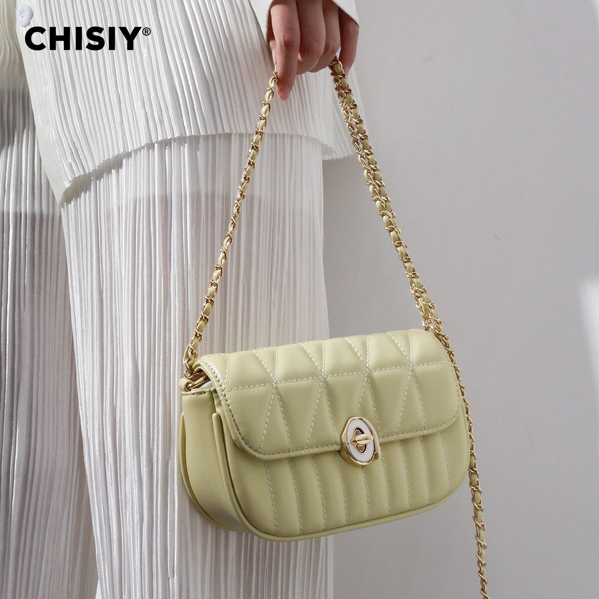 Chisiy Original handmade minimalist mini European and American chain fashion commuting single shoulder crossbody bag