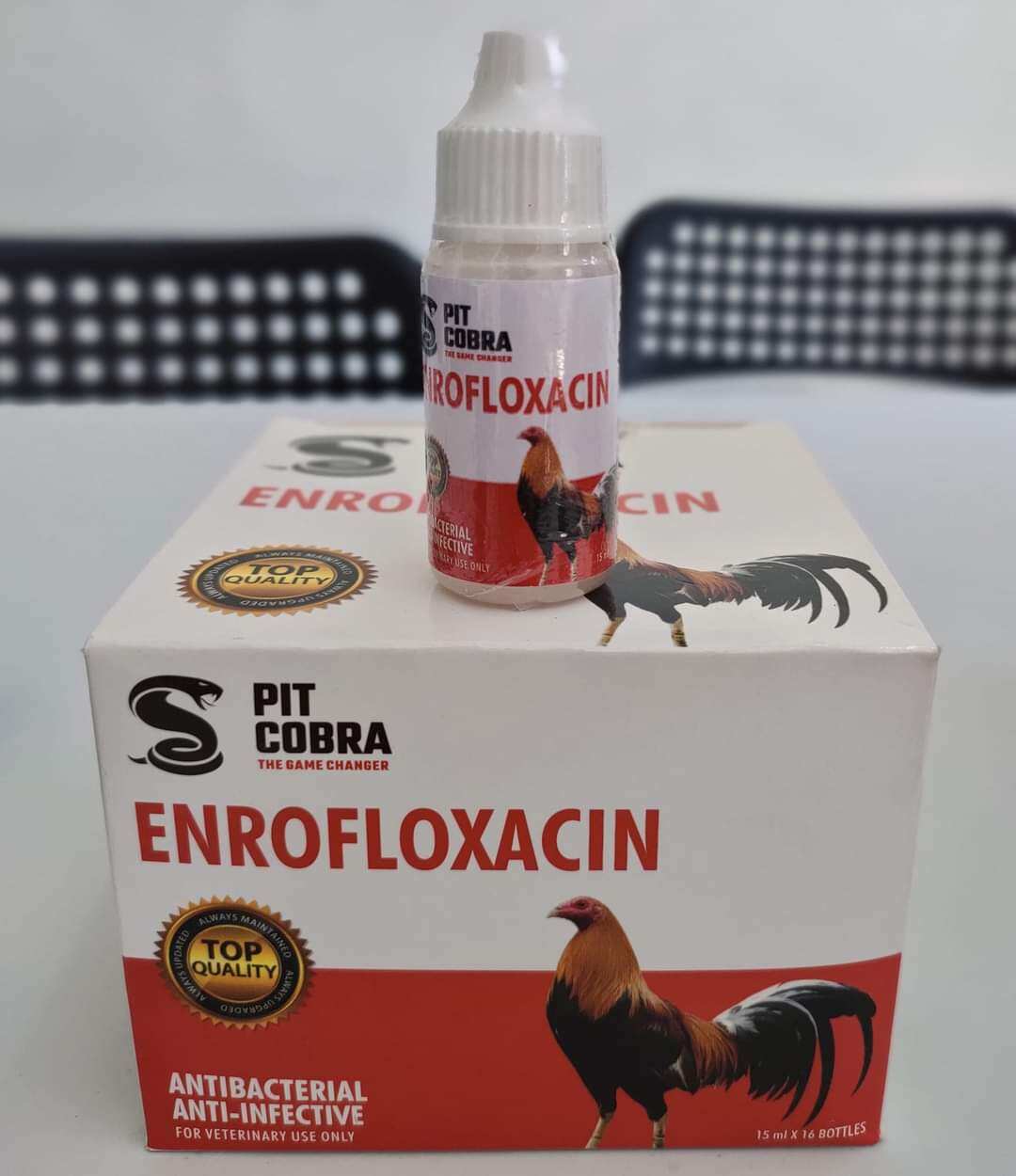 ENROFLOXACIN DROPS 15ML BROAD SPECTRUM ANTIBIOTIC FOR GAME FOWLS ...