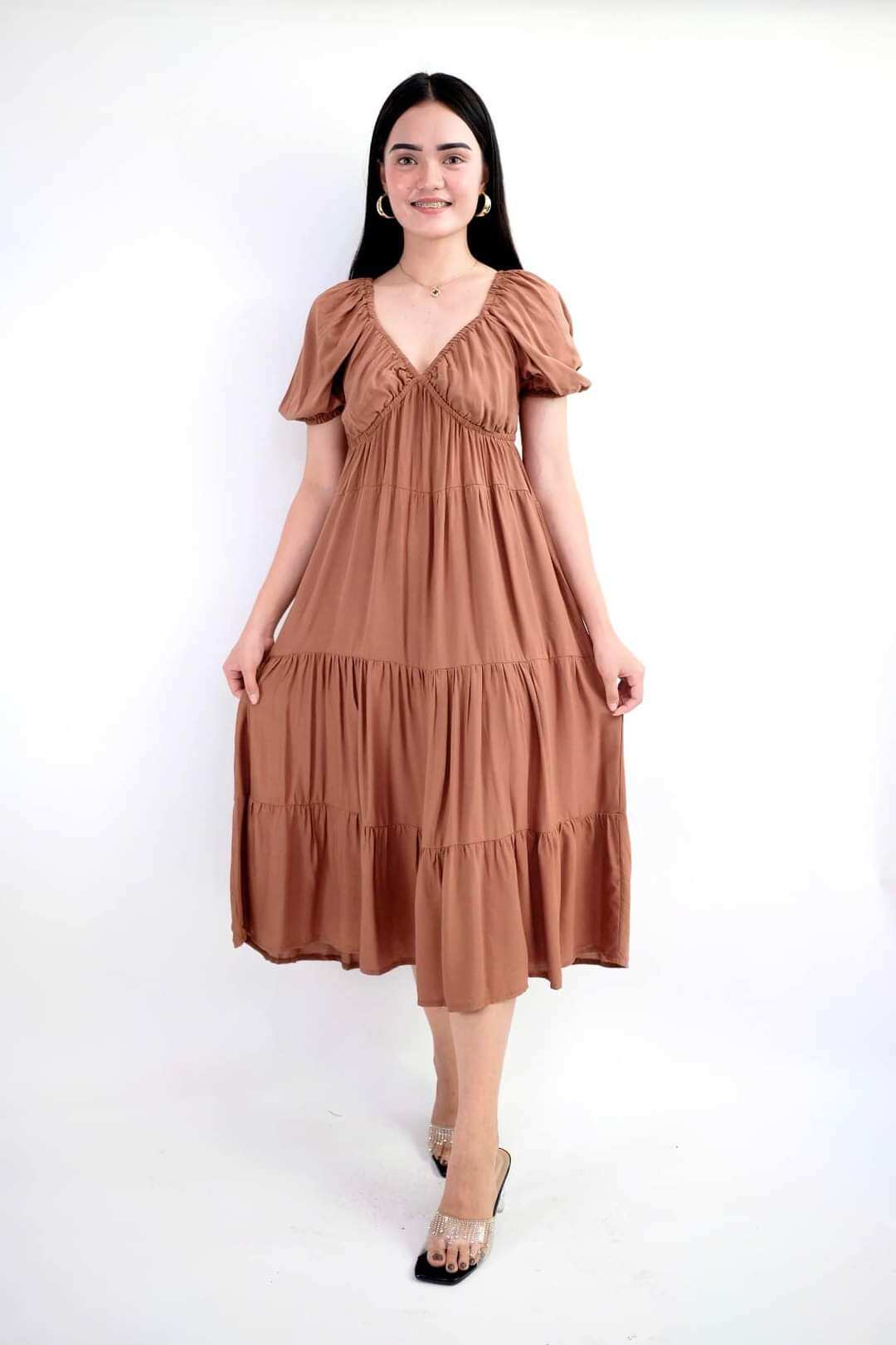 green emerald velvet dress BAYO Rebbie Dress